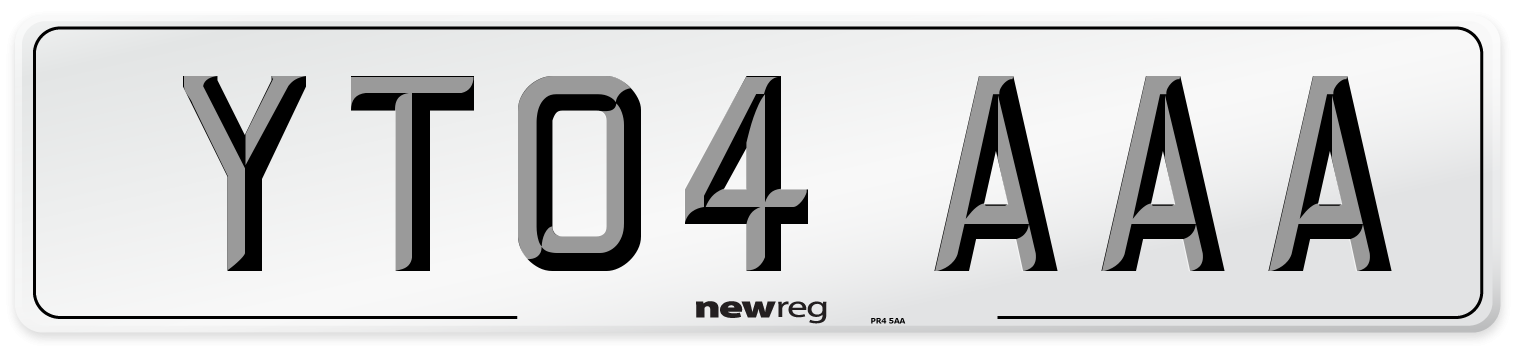YT04 AAA Number Plate from New Reg
